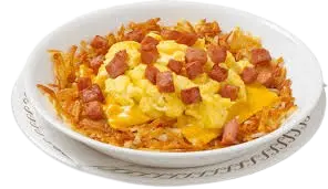 Waffle house Ham Egg & Cheese Hashbrown Bowl